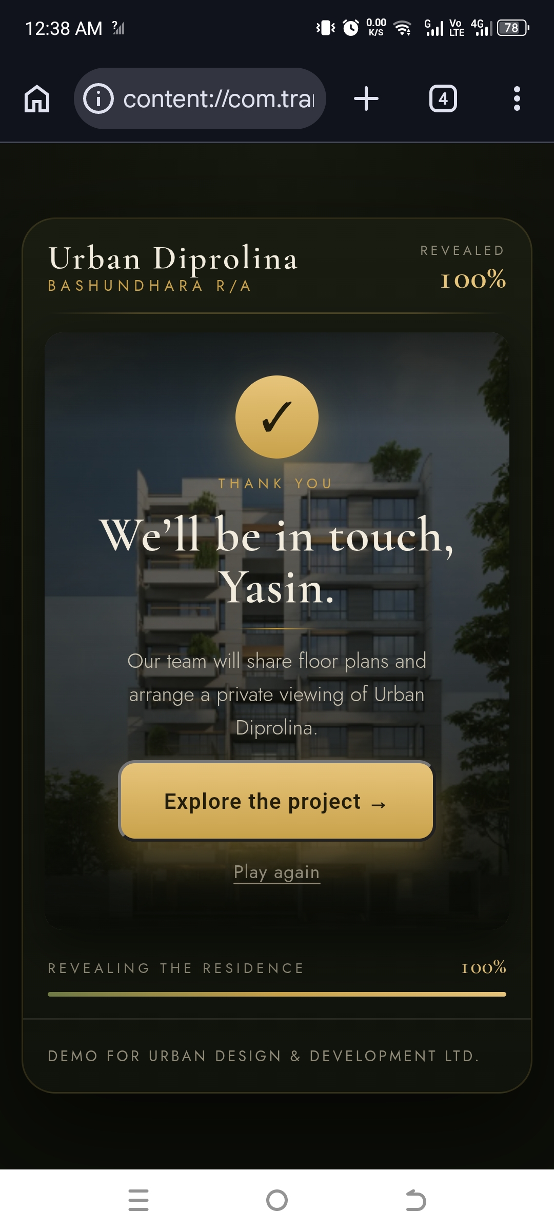 Luxury Project Reveal : Lead Type screenshot 4